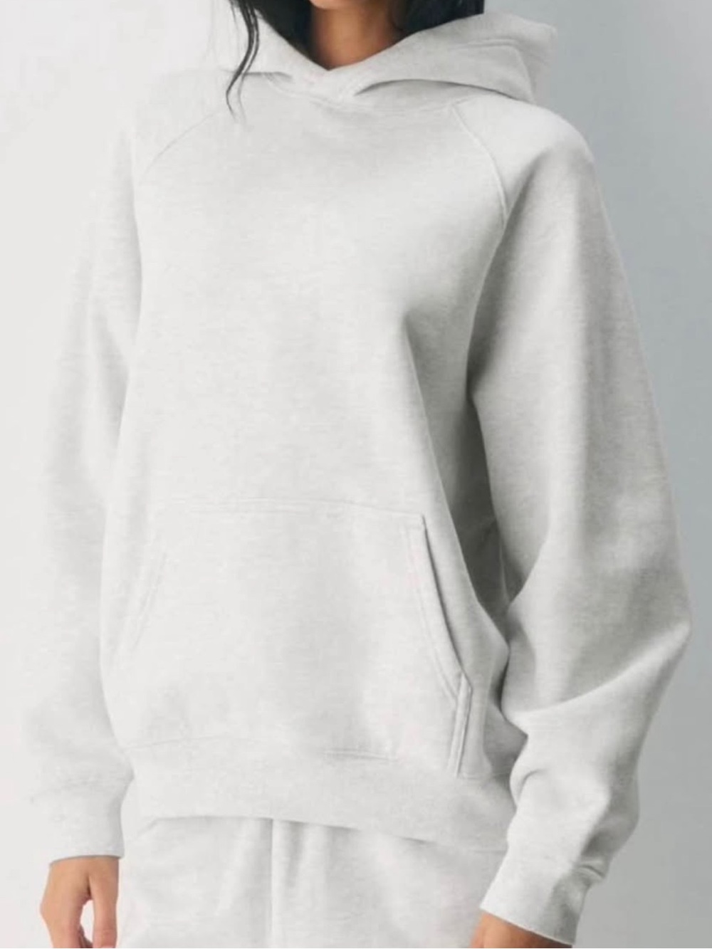Aritzia Hoodie, Heather Cloud White, Size S